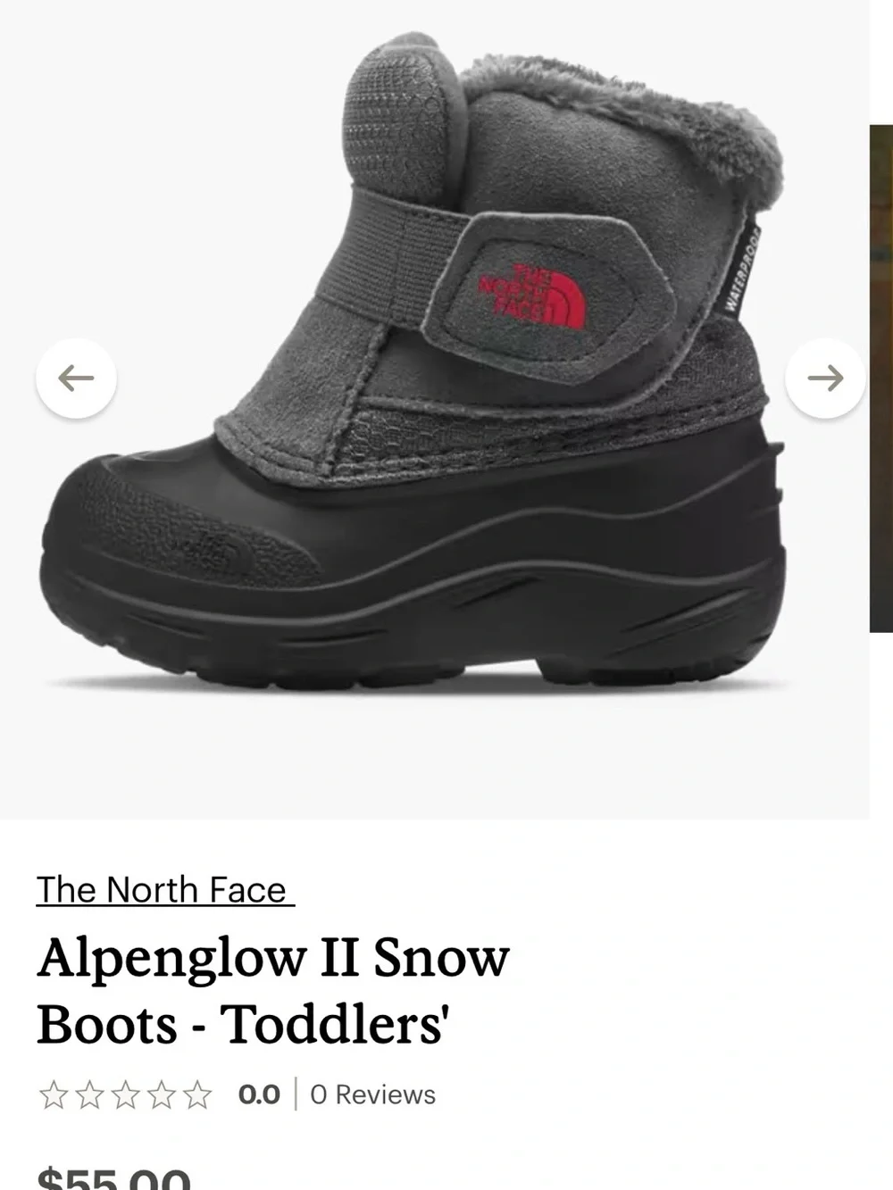 The North Face Kids Grey Insulated Winter Boots